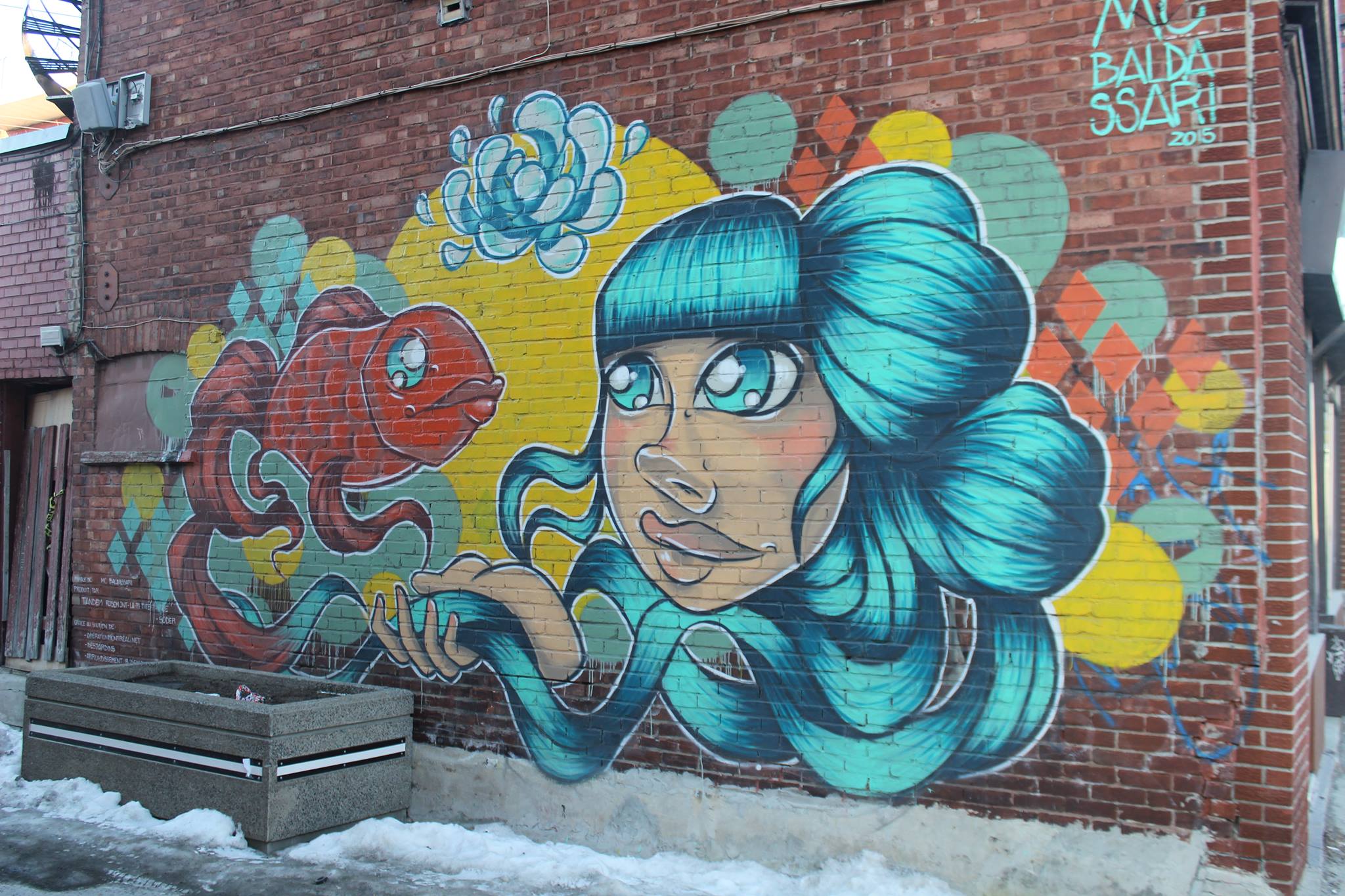 Mural of Girl with Fish
